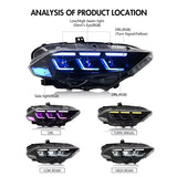 NTXGlow RGB Headlights S650 Style (2018-2023 Ford Mustang)