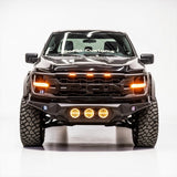 FORD F-150 LARIAT AND XLT 2021-2026 BAJA STEEL BUMPER WITH 3 CENTER LED LIGHTS and Skid Plate