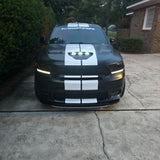 Stock TRX Style Challenger / Charger / Durango / Ram Hood Grill Clearance Lights (WHITE LED)
