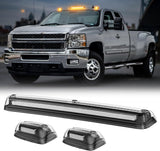 2007-2014 GMC Chevy HD Smoked White Amber LED Roof Cab Lights