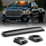2015-2019 GMC Chevy HD Smoked White Amber LED Roof Cab Lights