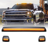 2015-2019 GMC Chevy HD Smoked White Amber LED Roof Cab Lights