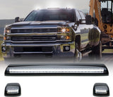 2015-2019 GMC Chevy HD Smoked White Amber LED Roof Cab Lights