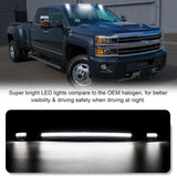 2015-2019 GMC Chevy HD Smoked White Amber LED Roof Cab Lights