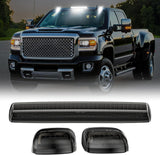 2015-2019 GMC Chevy HD Smoked White Amber LED Roof Cab Lights