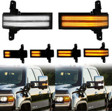 2015-2019 GMC Chevy HD Smoked White Amber LED Roof Cab Lights