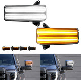 2020-2026+ GMC Chevy Sierra Silverado Smoked Switchback LED Mirror Lights