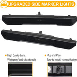 2020-2026+ GMC Sierra HD 2500 Smoked White Amber SCANNING LED Side Markers