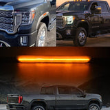 2020-2026+ GMC Sierra HD 2500 Smoked White Amber SCANNING LED Side Markers