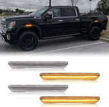 2020-2026+ GMC Sierra HD 2500 Smoked White Amber SCANNING LED Side Markers