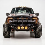 FORD F-150 RAPTOR AND RAPTOR R 2021-2026 BAJA STEEL BUMPER WITH 3 CENTER LED LIGHTS and Skid Plate