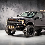 FORD F-150 RAPTOR AND RAPTOR R 2021-2026 BAJA STEEL BUMPER WITH 3 CENTER LED LIGHTS and Skid Plate
