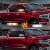 2019-2024 Ram 1500 & TRX Clear Smoked Amber Scanning LED Mirror Lights