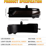 2019-2024 Ram 1500 & TRX Clear Smoked Amber Scanning LED Mirror Lights