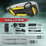 AURA LED Lighting Kit Bundle - Underglow + Grille + Interior - Remote Control