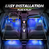 AURA 5th gen (S197) Mustang Bundle: RGB Halo O rings + Grille + Interior w- Bluetooth  APP and Remote Controlled