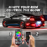 AURA PRO LED Triple Bundle for Dodge Challenger 08-23 ( Halo + Interior + Underglow ) - Bluetooth APP and Remote Controlled