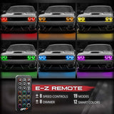 AURA Remote Control Day Time Running Light DRL Halo RGB for Dodge Challenger 08-23 - Install Friendly