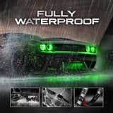 AURA Remote Control Day Time Running Light DRL Halo RGB for Dodge Challenger 08-23 - Install Friendly