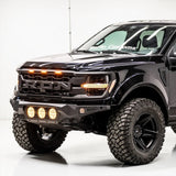 FORD F-150 LARIAT AND XLT 2021-2026 BAJA STEEL BUMPER WITH 3 CENTER LED LIGHTS and Skid Plate