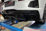2020-2025 Chevy Corvette C8 Gloss Black Rear Bumper Diffuser ABS