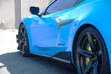 Chevrolet Corvette C8 Z06/ E Ray/ ZR1/ Grand Sport Carbon Fiber Side Rocker Extensions/ Side Skirts
