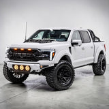 FORD F-150 LARIAT AND XLT 2021-2026 BAJA STEEL BUMPER WITH 3 CENTER LED LIGHTS and Skid Plate