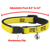 Cat Collar Breakaway - Dodge Stripes Demon Icon Black Red White