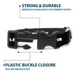 Plastic Clip Collar - RAM Shield Logo/Bold Text Black/White