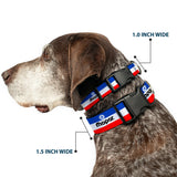 Plastic Clip Collar - Chrysler/MOPAR Logo Repeat/Stripe Blue/White/Red