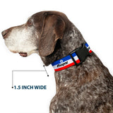 Plastic Clip Collar - Chrysler/MOPAR Logo Repeat/Stripe Blue/White/Red