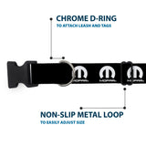 Plastic Clip Collar - MOPAR Logo Repeat Black/White