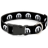 Plastic Clip Collar - MOPAR Logo Repeat Black/White