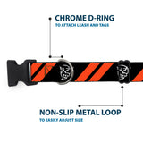 Plastic Clip Collar - Dodge Stripes/Demon Icon Black/Red/White