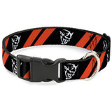 Plastic Clip Collar - Dodge Stripes/Demon Icon Black/Red/White