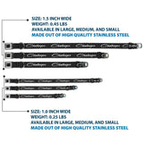 CHALLENGER Script Black Silver Seatbelt Buckle Collar - CHALLENGER Repeat w/Text Black/White