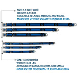MOPAR Logo Full Color Black Blue White Seatbelt Buckle Collar - MOPAR Logo/Stripe Black/Blue