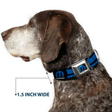 MOPAR Logo Full Color Black Blue White Seatbelt Buckle Collar - MOPAR Logo/Stripe Black/Blue