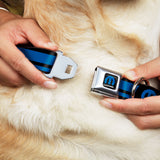 MOPAR Logo Full Color Black Blue White Seatbelt Buckle Collar - MOPAR Logo/Stripe Black/Blue