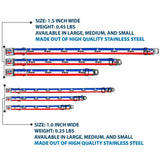 MOPAR Chrysler Logo Full Color White/Blue/Red/Black Seatbelt Buckle Collar - MOPAR Logo/Stripe Blue/White/Red