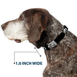 MOPAR Logo Full Color Black White Seatbelt Buckle Collar - MOPAR Logo Repeat Black/White