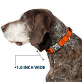 MOPAR Logo Full Color Black/White Seatbelt Buckle Collar - MOPAR Logo Repeat Orange/Black