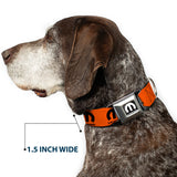 MOPAR Logo Full Color Black/White Seatbelt Buckle Collar - MOPAR Logo Repeat Orange/Black