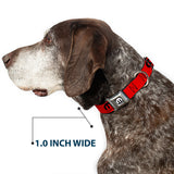 MOPAR Logo Full Color Black/White Seatbelt Buckle Collar - MOPAR Logo Repeat Red/Black