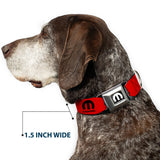 MOPAR Logo Full Color Black/White Seatbelt Buckle Collar - MOPAR Logo Repeat Red/Black