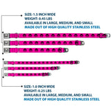 MOPAR Logo Full Color Black/White Seatbelt Buckle Collar - MOPAR Logo Repeat Hot Pink/Black