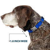 MOPAR Logo Full Color Black/White Seatbelt Buckle Collar - MOPAR Logo Repeat Blue/Black