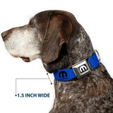 MOPAR Logo Full Color Black/White Seatbelt Buckle Collar - MOPAR Logo Repeat Blue/Black