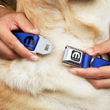 MOPAR Logo Full Color Black/White Seatbelt Buckle Collar - MOPAR Logo Repeat Blue/Black