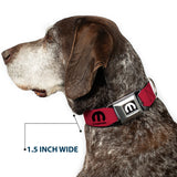 MOPAR Logo Full Color Black/White Seatbelt Buckle Collar - MOPAR Logo Repeat Fuchsia/Black